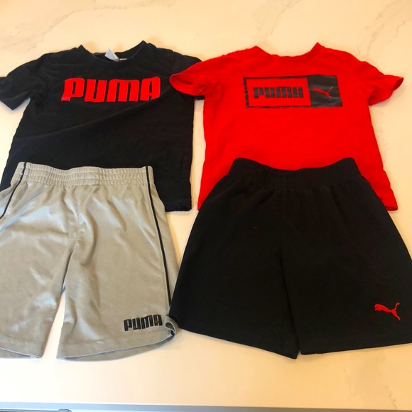 Puma Other - Puma Boys Size XS 5/6 Short Sleeved T-Shirt and Basketball Shorts Set
